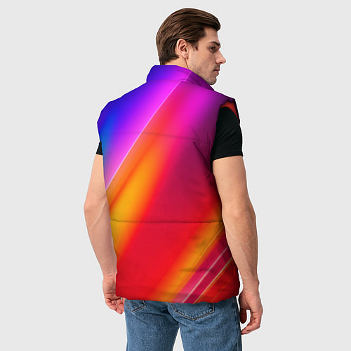 Мужской жилет Неоновая радуга / 3D-Красный – фото 4