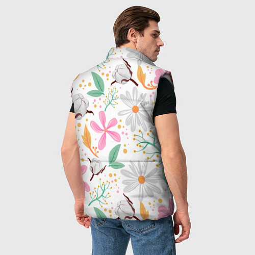 Мужской жилет Spring flowers / 3D-Светло-серый – фото 4