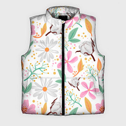 Мужской жилет Spring flowers, цвет: 3D-светло-серый