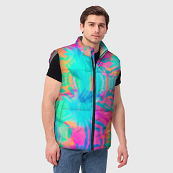 Мужской жилет Кислотный тай-дай: паттерн, цвет: 3D-светло-серый — фото 2