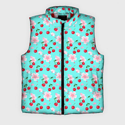 Мужской жилет Паттерн цветущая вишня, цвет: 3D-красный