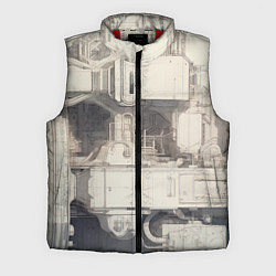 Мужской жилет Футуристическая архитектура будущего, цвет: 3D-красный