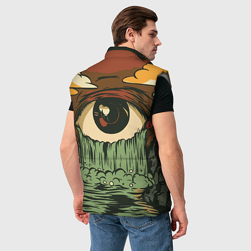 Мужской жилет Водопад из слез / 3D-Светло-серый – фото 4