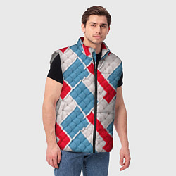Мужской жилет Текстура амигуруми, цвет: 3D-светло-серый — фото 2