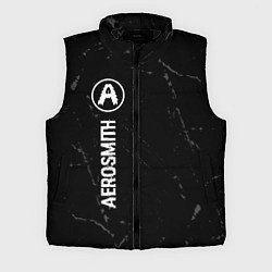 Мужской жилет Aerosmith glitch на темном фоне: по-вертикали
