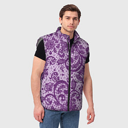 Мужской жилет Фиолетовая фантазия, цвет: 3D-светло-серый — фото 2