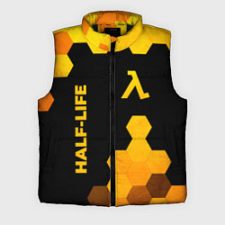 Мужской жилет Half-Life - gold gradient: надпись, символ, цвет: 3D-черный