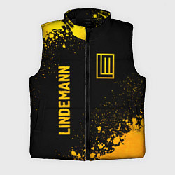 Мужской жилет Lindemann - gold gradient: надпись, символ, цвет: 3D-черный