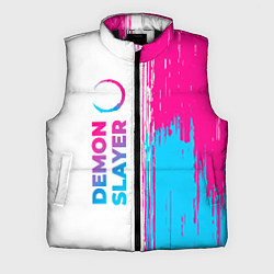 Мужской жилет Demon Slayer neon gradient style: по-вертикали, цвет: 3D-черный