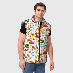 Мужской жилет Лесное царство - паттерн, цвет: 3D-светло-серый — фото 2