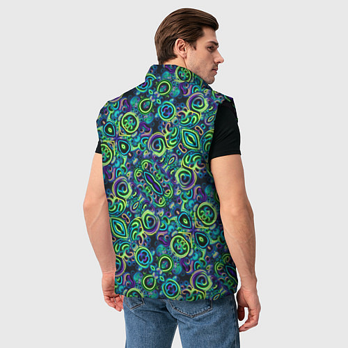 Мужской жилет Абстрактный психодел / 3D-Черный – фото 4