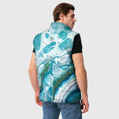 Мужской жилет 50 Оттенков Океана / 3D-Черный – фото 4