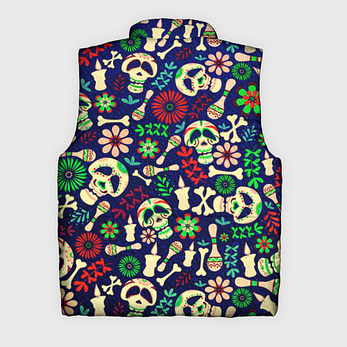Мужской жилет Мексиканский карнавал - Carnaval Mexicano / 3D-Светло-серый – фото 2