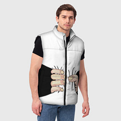 Мужской жилет Рука сжимает талию, цвет: 3D-черный — фото 2
