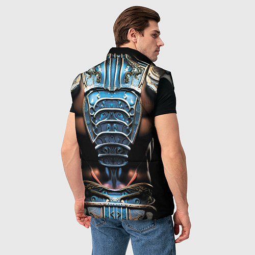 Мужской жилет Африканский воин в доспехах / 3D-Светло-серый – фото 4
