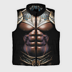Мужской жилет Африканский воин в доспехах, цвет: 3D-светло-серый