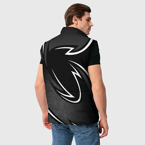 Мужской жилет Fnatic - white line / 3D-Черный – фото 4