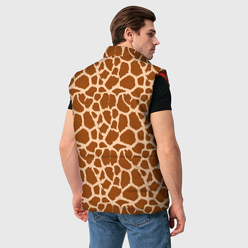 Мужской жилет Шкура Жирафа - Giraffe / 3D-Красный – фото 4