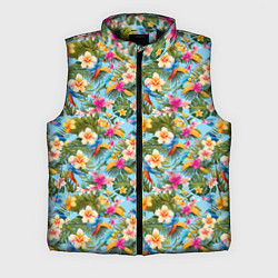 Мужской жилет Разноцветные цветочки гавайские
