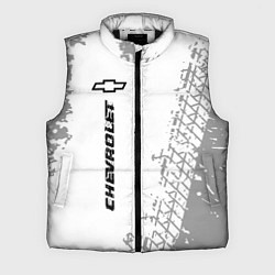 Мужской жилет Chevrolet speed на светлом фоне со следами шин: по