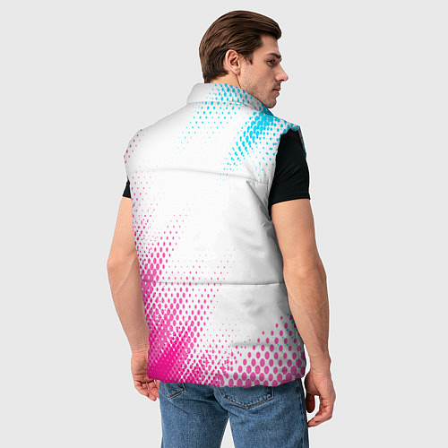 Мужской жилет Chery neon gradient style: надпись, символ / 3D-Черный – фото 4