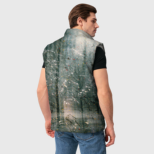 Мужской жилет Тени деревьев и краски / 3D-Светло-серый – фото 4