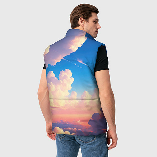 Мужской жилет Небо и облака / 3D-Черный – фото 4
