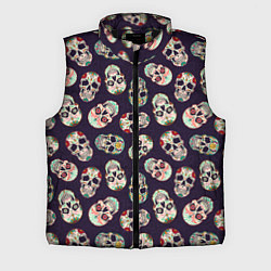 Мужской жилет Узор с черепами Pattern with skulls