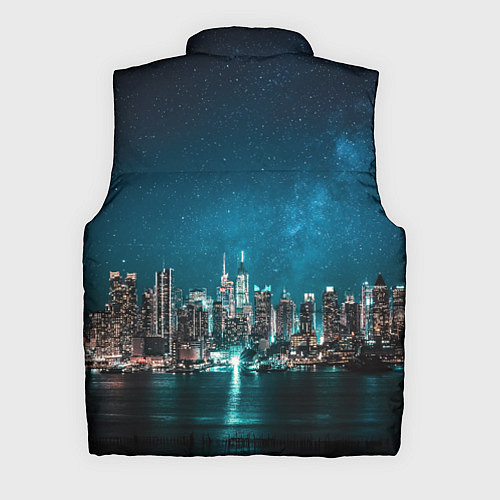 Мужской жилет Большой город в звездах / 3D-Светло-серый – фото 2