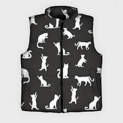 Мужской жилет White cats, цвет: 3D-черный