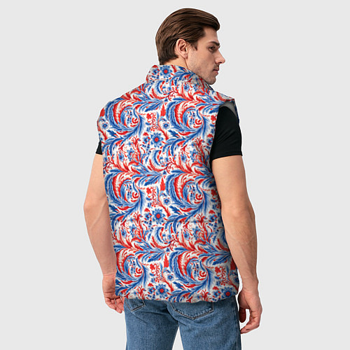 Мужской жилет Русский орнамент / 3D-Светло-серый – фото 4