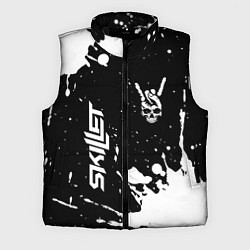 Мужской жилет Skillet и рок символ на темном фоне, цвет: 3D-черный