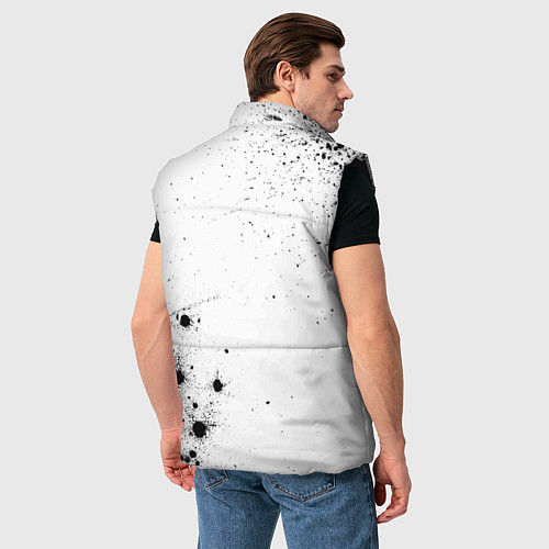 Мужской жилет Joy Division и рок символ на светлом фоне / 3D-Черный – фото 4