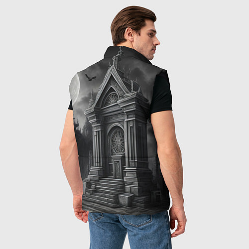 Мужской жилет Лунный склеп / 3D-Черный – фото 4