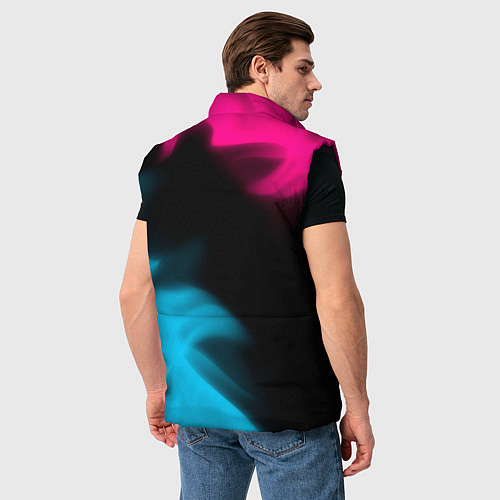 Мужской жилет Chery - neon gradient: надпись, символ / 3D-Черный – фото 4