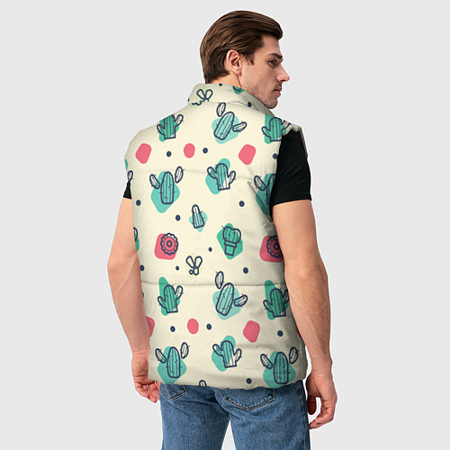 Мужской жилет Cactus life / 3D-Черный – фото 4