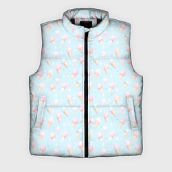 Мужской жилет Цветное мороженое в пастельных цветах, цвет: 3D-черный