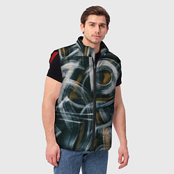 Мужской жилет Мазки кисти, цвет: 3D-красный — фото 2