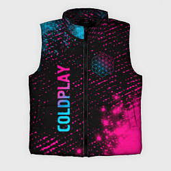 Мужской жилет Coldplay - neon gradient: надпись, символ, цвет: 3D-черный