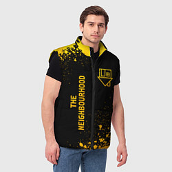 Мужской жилет The Neighbourhood - gold gradient: надпись, символ, цвет: 3D-черный — фото 2