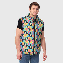 Мужской жилет Треугольная мозаика, цвет: 3D-черный — фото 2
