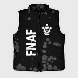 Мужской жилет FNAF glitch на темном фоне: надпись, символ, цвет: 3D-черный