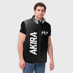 Мужской жилет Akira glitch на темном фоне: надпись, символ, цвет: 3D-черный — фото 2