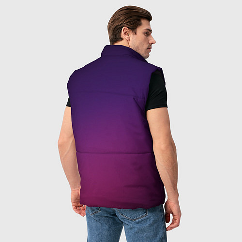 Мужской жилет Малиновый градиент / 3D-Черный – фото 4