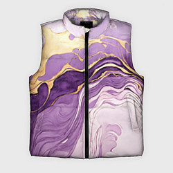Мужской жилет Сиреневый узор, цвет: 3D-светло-серый