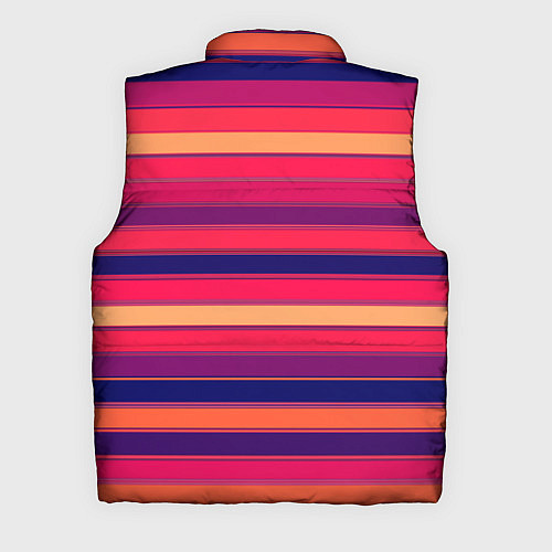 Мужской жилет Полосатый ярко-красный / 3D-Светло-серый – фото 2