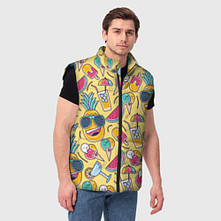 Мужской жилет Летний позитив, цвет: 3D-черный — фото 2