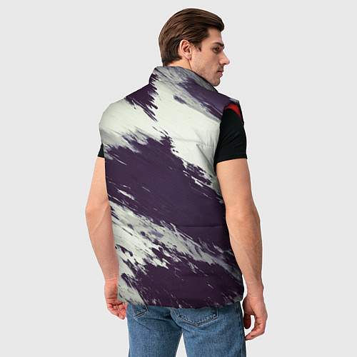 Мужской жилет Размазанные мазки / 3D-Красный – фото 4