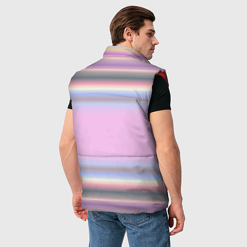 Мужской жилет Сиреневые полосы / 3D-Красный – фото 4