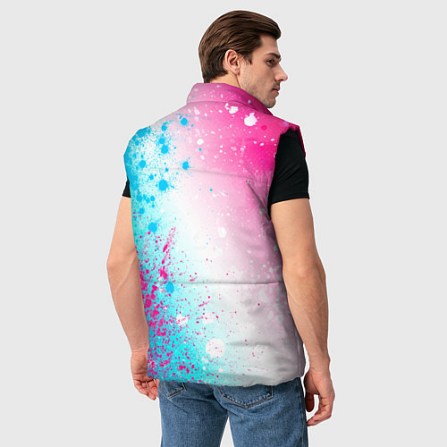 Мужской жилет Tomodachi Game neon gradient style: по-вертикали / 3D-Черный – фото 4